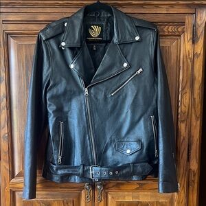 Vintage moto  oversized Leather Jacket